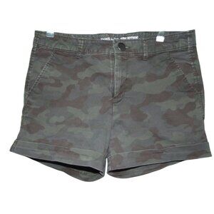 Khakis by Gap Shorts Womens Size 0 Green Camo Skinny Boyfriend 4 inch cuffed